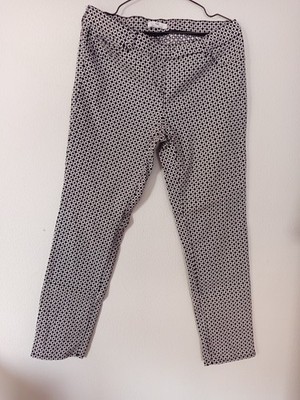 Peter Hahn Damenhose,Gr.44,schwarz/weiß,Dehnbund