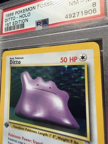 Pokemon Fossil 1999 1° EDIZIONE DITTO HOLO #3 PSA 8 NM-MT❄️✨ - Foto 2 di 5