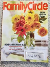 Family Circle Magazine September 2011 Money-Saving Family Meals Floral Cover