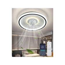 360° Rotation Low Profile Ceiling Fans with Lights and Remote Ultra Quiet Ene...