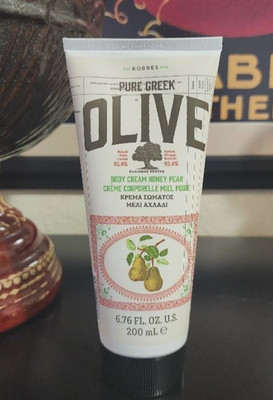 KORRES PURE GREEK OLIVE HONEY PEAR BODY CREAM ~ 6.76 OZ NWOB +GIFT