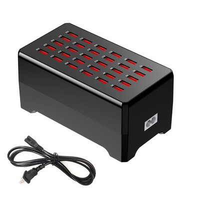 USB Charger Station30-Port 150W/30A Multiple USB Charging StationMulti Ports ...