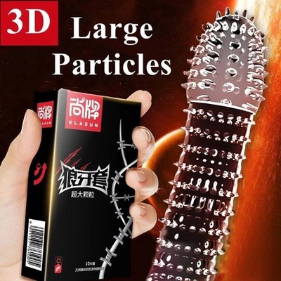 10x Ultra Thin Latex Kondom Männer Produkte Tight Kondome 52mm Spike Dottes #