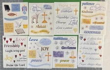 Creative Memories 4" x 5" Block Stickers | Christian, Faith, Grace| Lot of 8