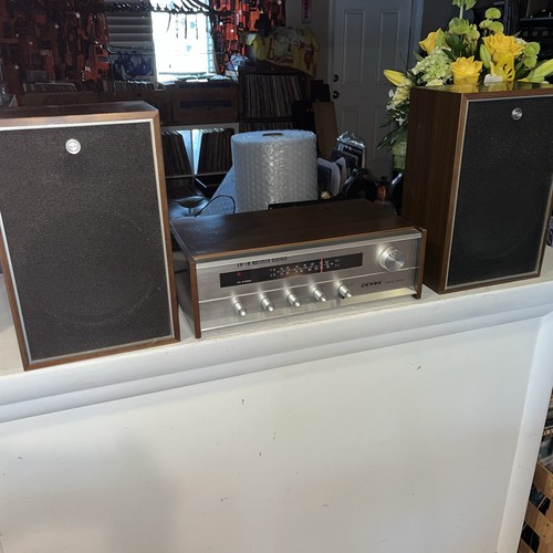 Vintage Denon MX-990 Solid State AM-FM Multiplex Receiver & Speakers Set Tested
