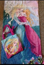 Disney Frozen Elsa  Anna Carry All Tote Bag  Beach Towel Set