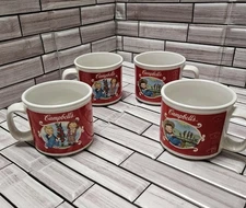 4 Vintage CAMPBELL'S SOUP KIDS 2002 Houston Harvest Ceramic Mugs 31881 & 31981