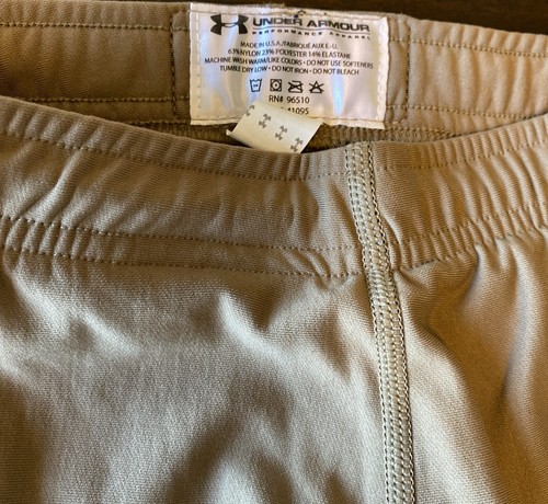 Youth Under Armour Performance Apparel Fitted Leggings Khaki Size M? 20X24.5” - Picture 3 of 6