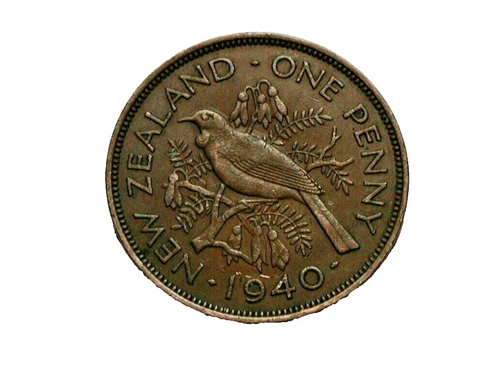 Bronze New Zealand Coins 1940 Year