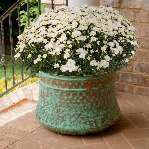 Olla de manguera LIBERTY GARDEN 16" martillada a mano acero construcción pátina + cobre - Imagen 4 de 6