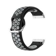 Watch Strap With Two-Tone Ventilated Wristband Metal Headpiece for Fitbit Versa4