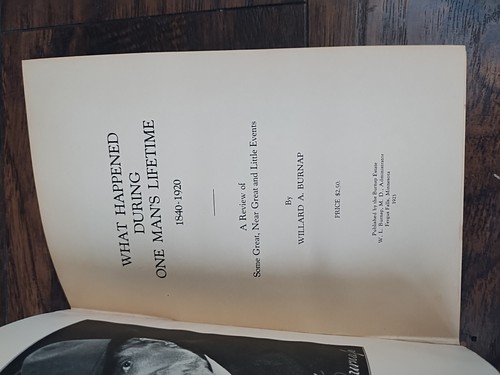 DAS LEBEN EINES MANNES 1840-1920 von Willard A. Burnap Hardcover Buch 1923 - Bild 5 von 7