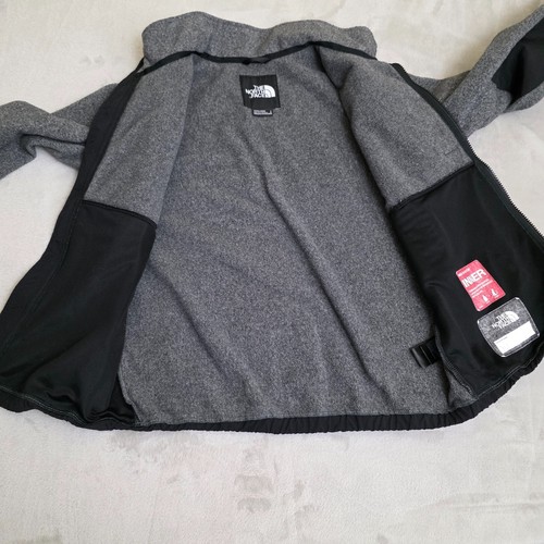 The North Face Denali Fleece Jacket Youth Large Gray / Black Full Zip - Picture 7 of 12