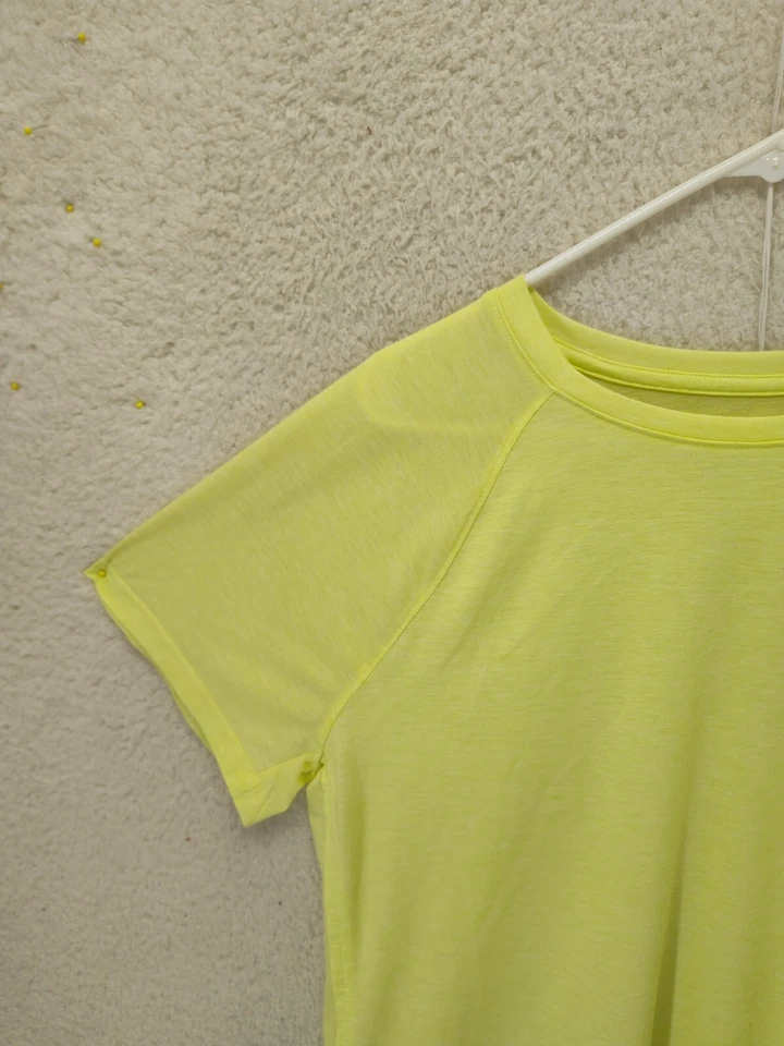 Top de mujer Tek Gear extra grande amarillo mezcla de polietileno manga corta equipo de entrenamiento Foto 2 de 4