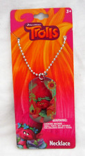 Dreamworks Trolls Poppy 2" H Dog Tag Pendent on 18" Ball Chain Necklace-New AR3S