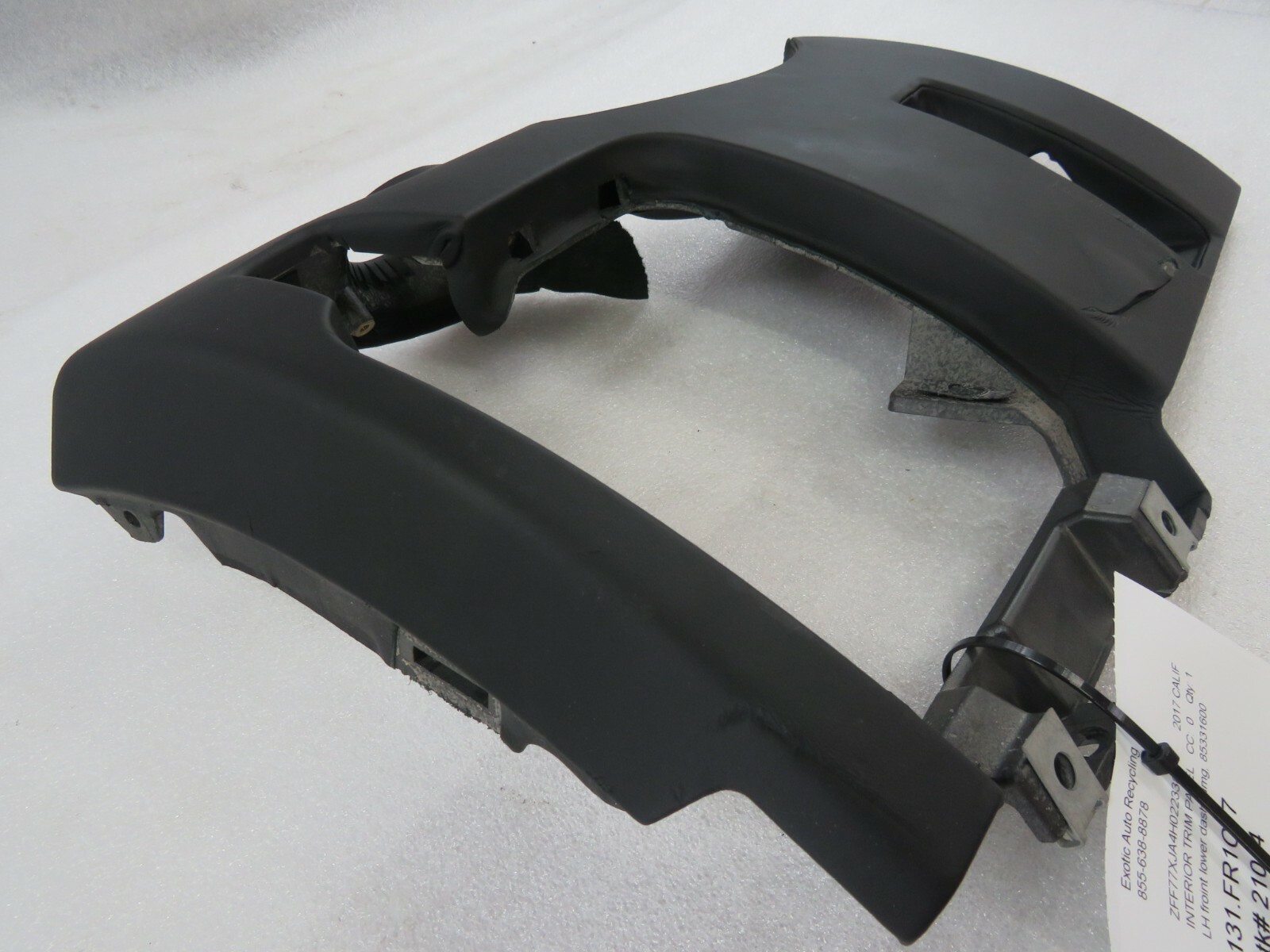 Ferrari California T, LH, Left, Front Lower Dash Panel, Used, Dmg, P/N 85331600