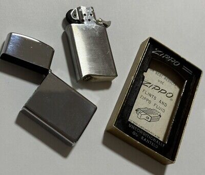 🔥🚬Vintage Slim Zippo 1966 PETROMETER Chrome Lighter Pat 🔥🚬Vintage Slim Zippo 1966 PETROMETER Chrome Lighter Pat