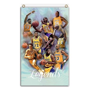 Lakers 3x5 Ft Flag Banner Legends Collectible Item Kobe Shaq Magic Los Angeles Ebay