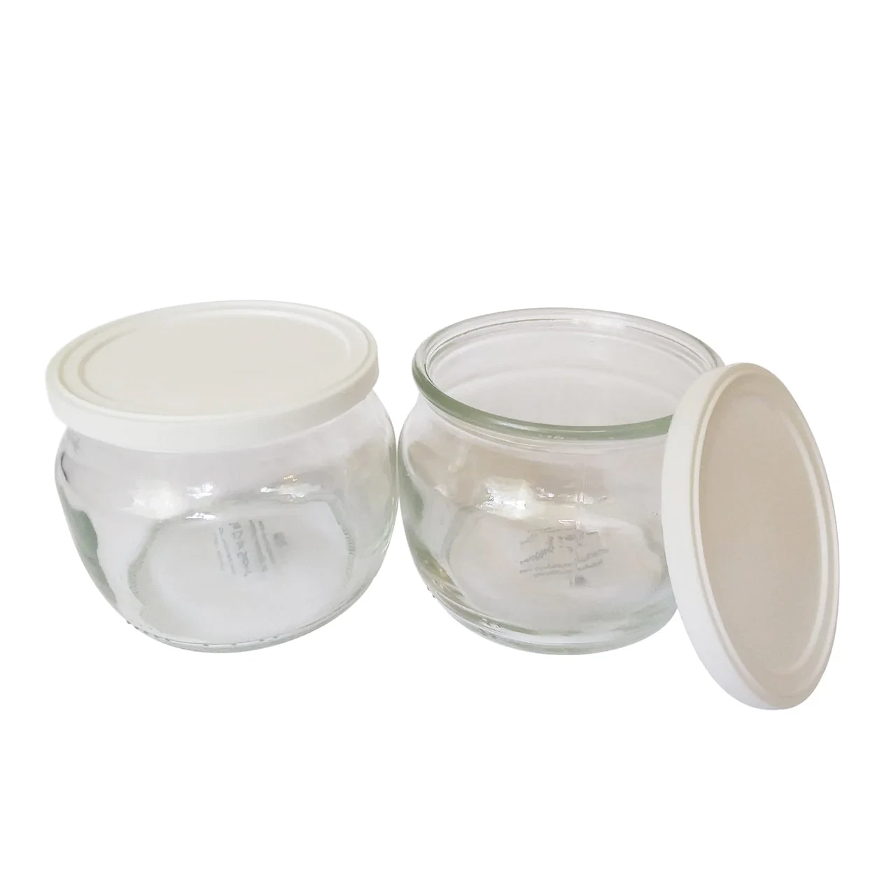 Glass Yogurt Jars with Lid (Half Pint, 8 oz) -- Case of 12