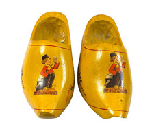 Vintage Pair Heineken Beer Advertising Wood Dutch Shoes /Clog made in Holland