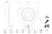 Pack De 2 - Bremsscheibe 0 986 479 H06 Bosch FüR MERCEDES-BENZ