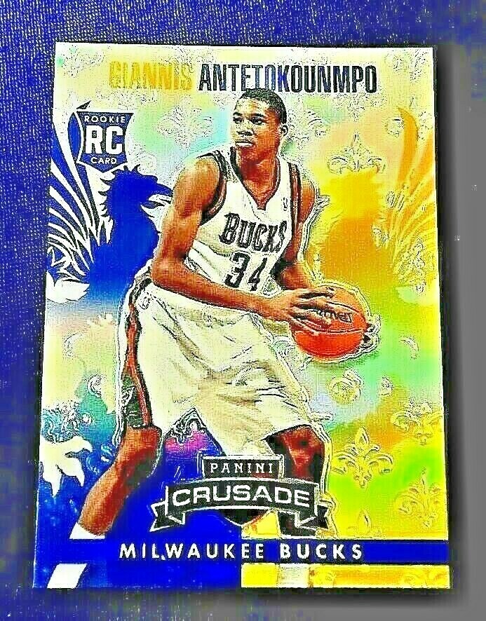2013-14 PRIZM CRUSADE GIANNIS ANTETOKUNMPO BLUE RC nrmt-mt or bet