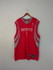💥Vintage HOUSTON ROCKETS # 1 REEBOK  JERSEY MENS- Size XL Cracking on Number 💥