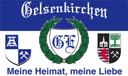 Gelsenkirchen Miene Heimat - Meine Liebe Fussball 90x150cm