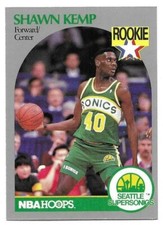 SHAWN KEMP 1990-91 HOOPS ROOKIE CARD NEAR MINT CONDITION