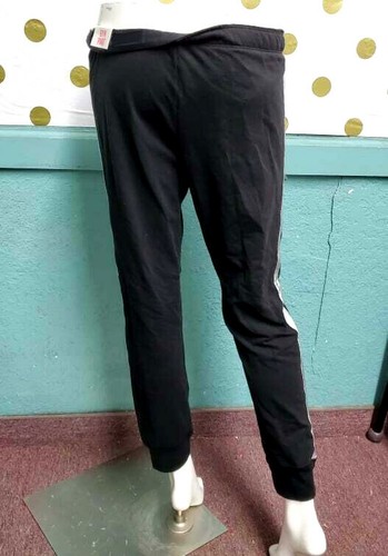 Victoria's Secret PINK Gym Pant Sweatpants Black with Silver Side Stripe M NWT - Picture 3 of 3