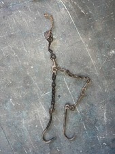 47" Vintage Chain Trammel with Master Lock Heavy Duty Durable Made in USA