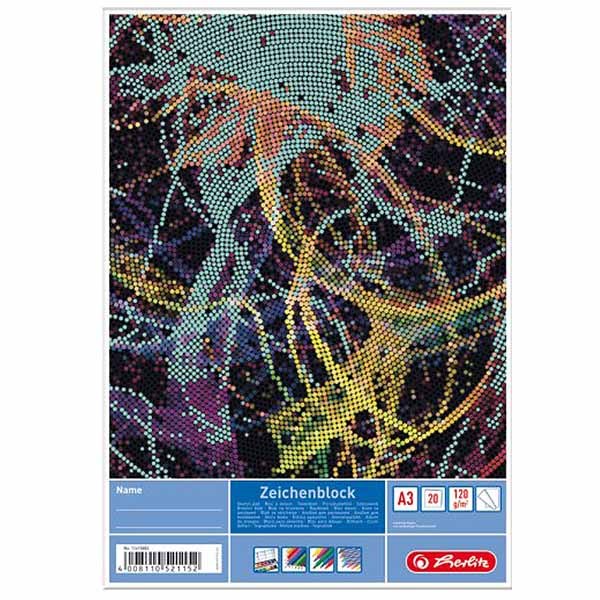 Herlitz Zeichenblöcke A3 - 5er Pack Mit 20 Blatt & Sortierten Motiven