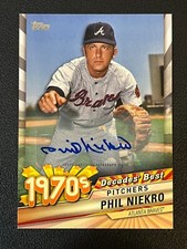 Phil Niekro 2020 Topps Decades' Best Auto 10/15 Braves DB-40
