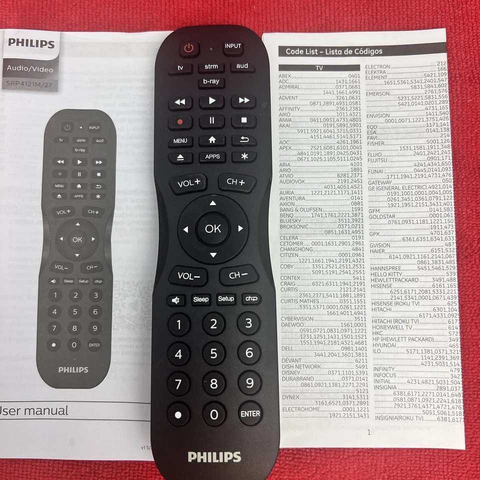 🔥 Phillips 4 Dispositivos Control Remoto Universal Programable Negro Mate Samsung Foto 2 de 4