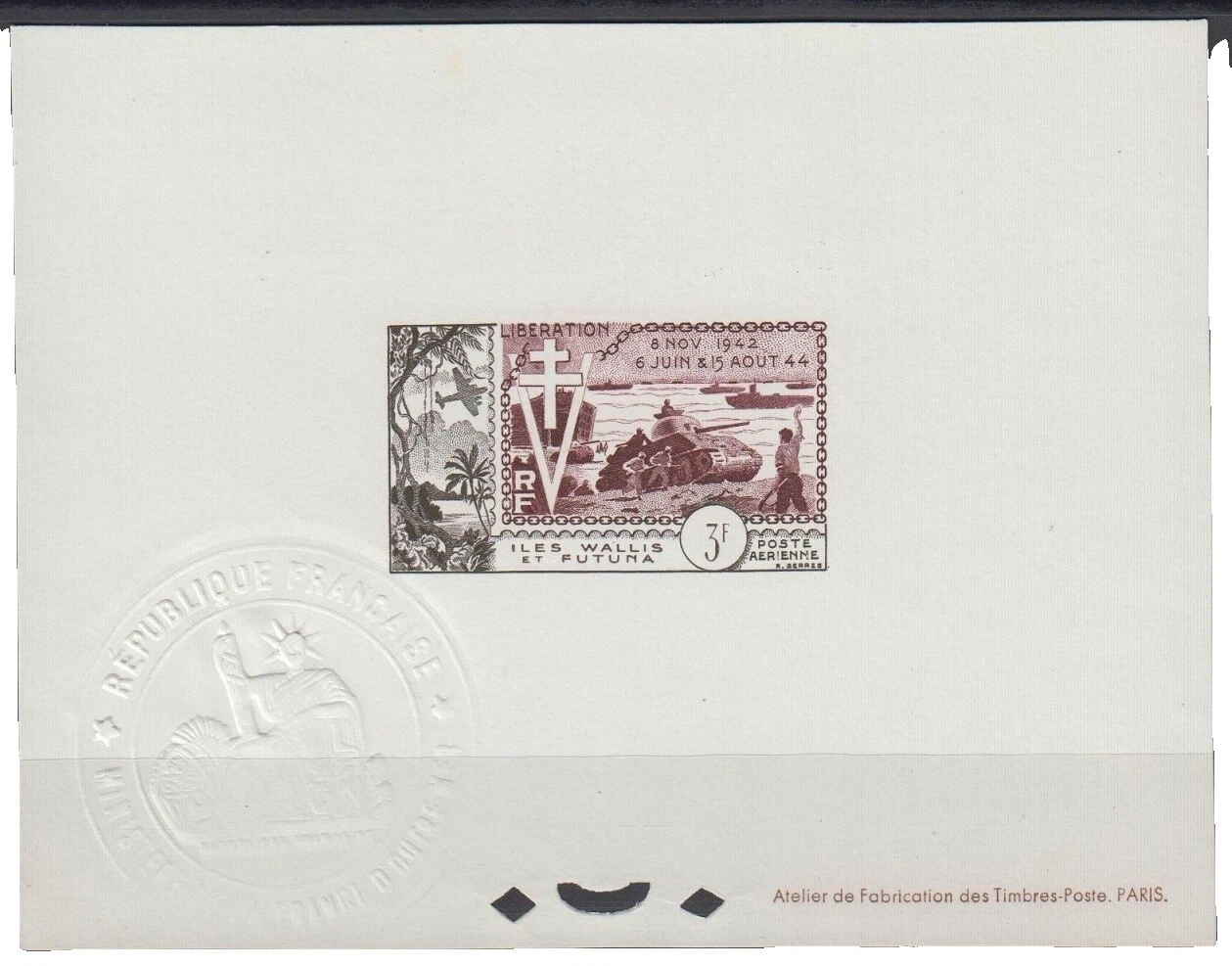 Wallisian & Futunan Proof, Essay 1951-1960 Year of Issue Stamps