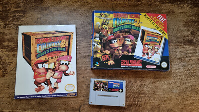 SNES SUPER NINTENDO - DONKEY KONG COUNTRY 2 BIG BOX MIT ANLEITUNG #SPC UKV PAL CIB