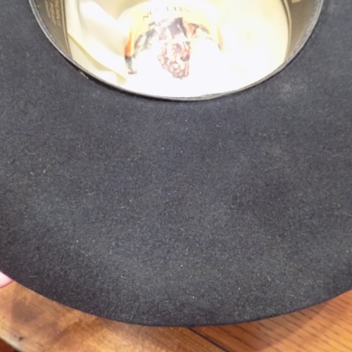 VTG Stetson Cowboy Hat 4X Beaver John B. Stetson Company Black leather band - Picture 22 of 24