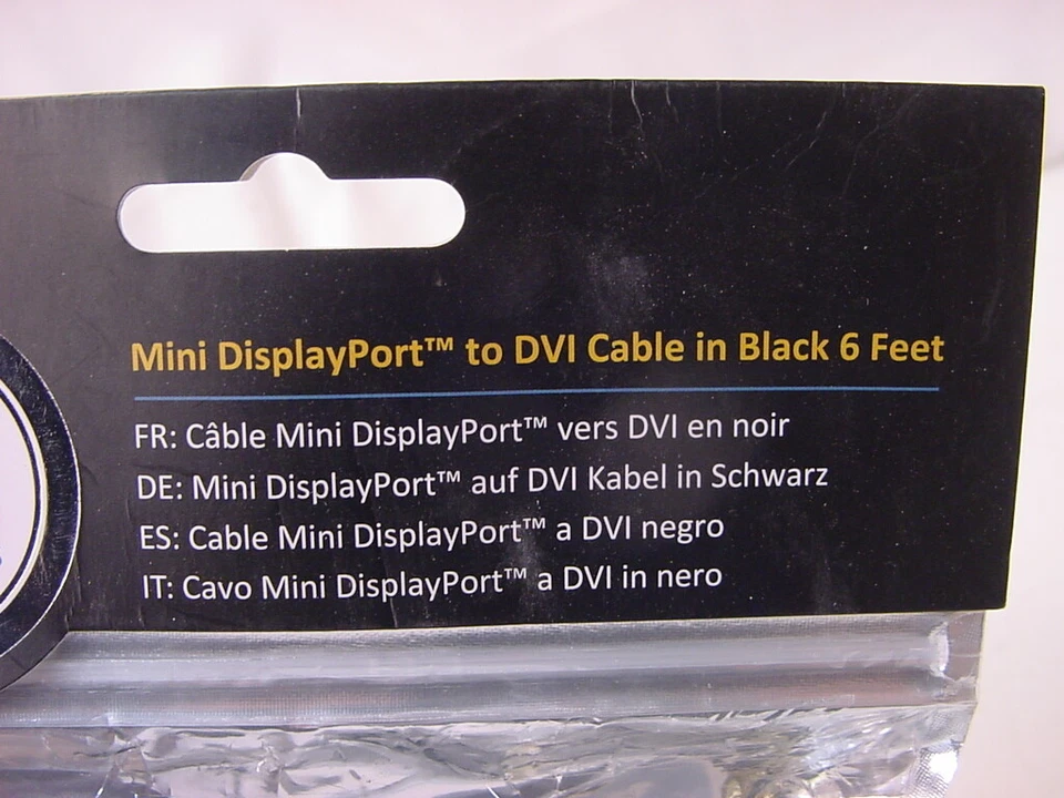 NEW - CABLE MATTERS MINI DISPLAYPORT TO DVI CABLE IN BLACK 6 FEET - Image 2 of 2