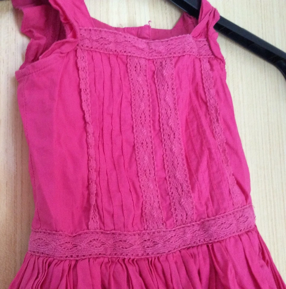 Tigerlily Vibrant Pink Summer Dress.  12-18 Months.  Sleeveless.  100% Cotton - Image 2 of 4