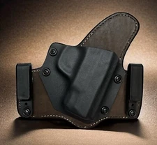 Right Hand IWB OWB Texas 1836 Dual Clip Kydex & Leather Holster - CHOOSE