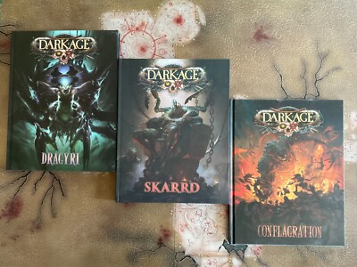 Dark Age rpg miniatures battles game lot CONFLAGRATION, Skarrd, DRAGYRI new
