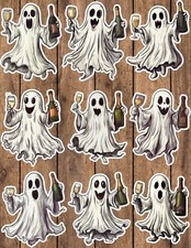 Party Ghost Witch Die Cut Vinyl Stickers Set Scrapbooking Laptop Waterbottle