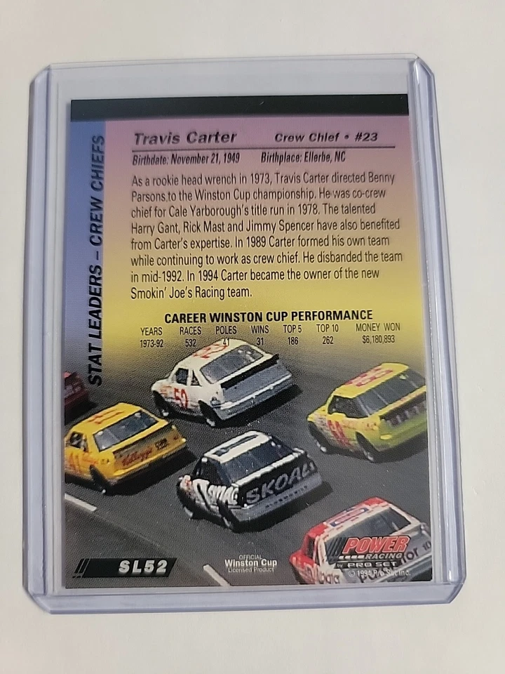1994 Power Gold Cup '94 #SL52 Travis Carter Travis Carter Enterprises - Image 2 of 2