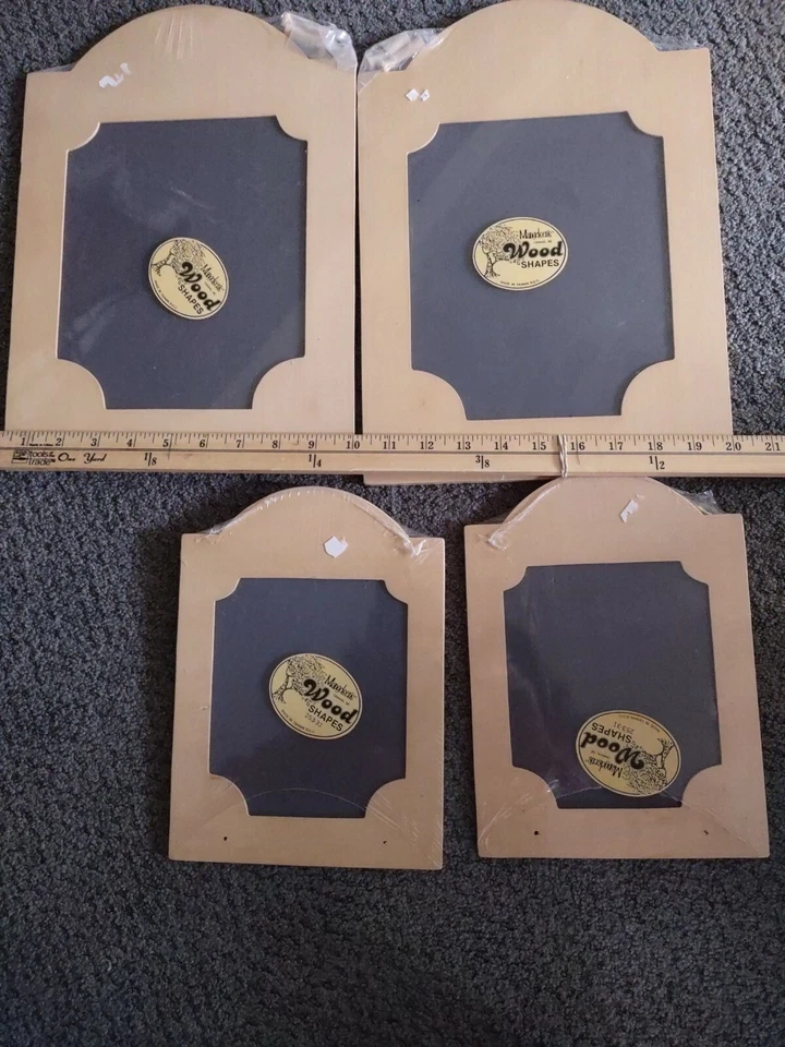 Wood Hanging ChalkBoard Signs Blackboard Message Chalk Boards 4 Pack sealed h4 - Image 2 of 3