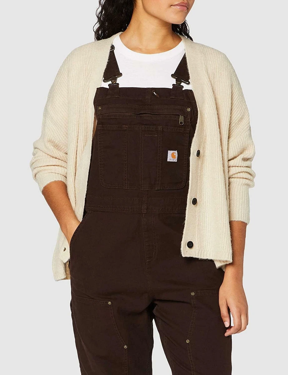 Carhartt Double Front Dark Brown Women's Bib Overall