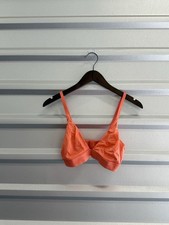 Negative Discontinued Coral Glac  Bralette Bra Shiny Peach Orange HTF 2 S