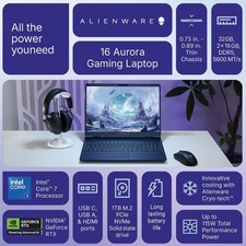 Dell Alienware 16" WQXGA 120Hz Gaming Laptop Intel Core 7 240H RTX 5050 32G 1T