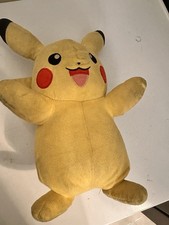 RARE Talking Pikachu Plush 14"   Works Movie Style Pok mon Toy No Longer Sold