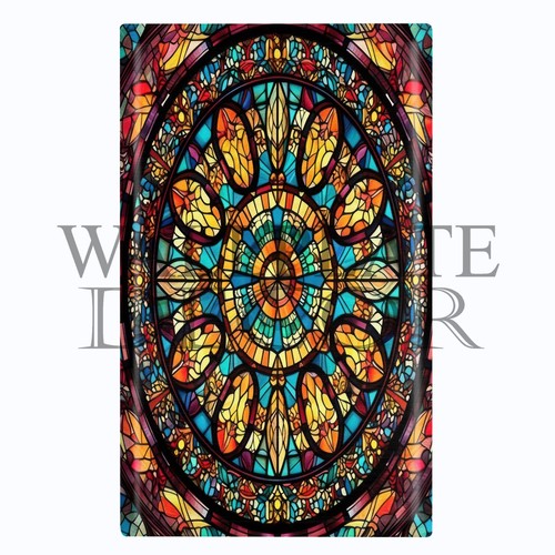 Metall Lichtschalter Steckdosenabdeckung Wandplatte bunt Buntglas DRUCK GSS167 - Bild 33 von 35