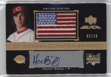 2007 Upper Deck Black Spectrum Gold 2/10 Homer Bailey #56 Auto 0o48